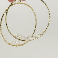 Celestial Herkimer Hoop Earrings