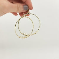 Celestial Herkimer Hoop Earrings