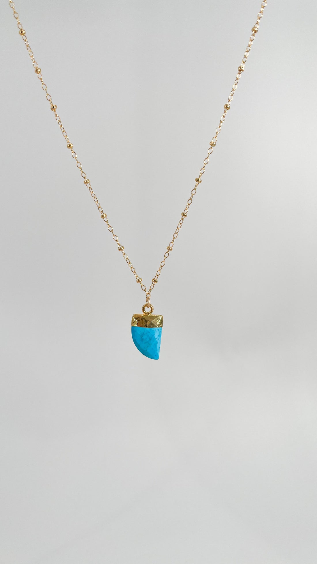 Turquoise Horn Necklace