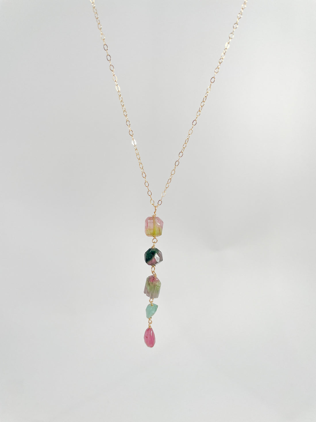 Tourmaline Lariat Necklace