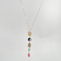 Tourmaline Lariat Necklace