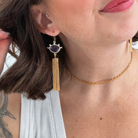 Enchanted Eye Amethyst Drop Earrings