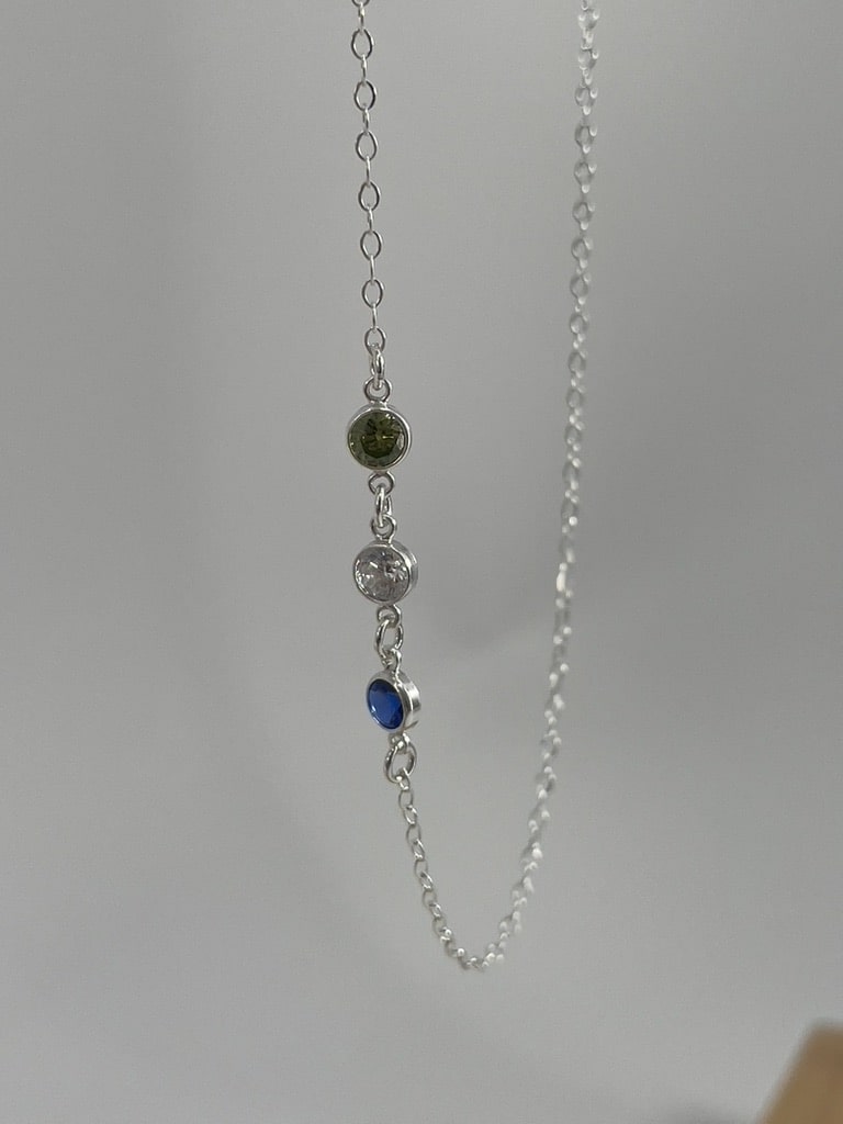 Dainty Birthstone Connector Necklace