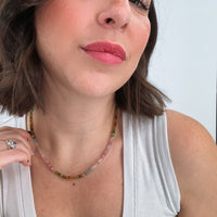 Rainbow Tourmaline Gemstone Choker