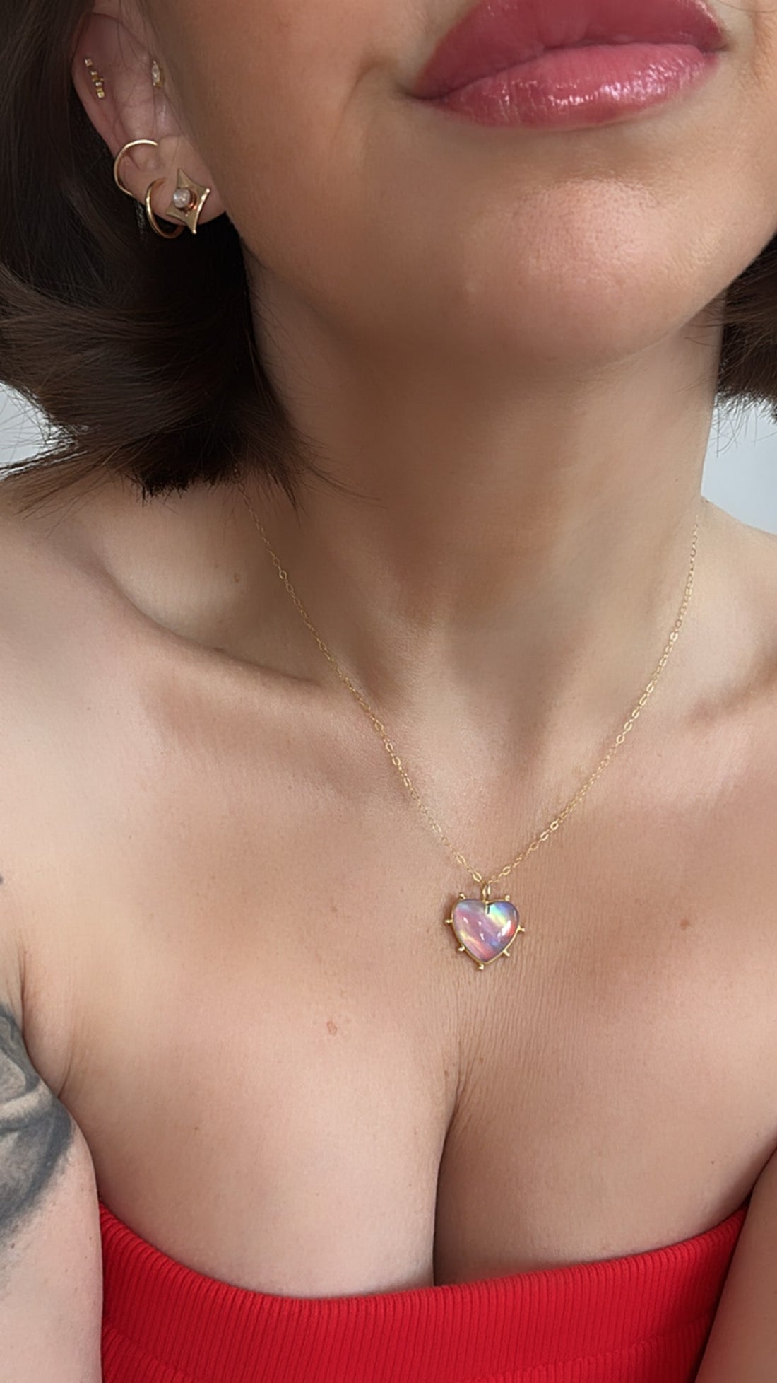 Delicate Threat Aura Opal Necklace
