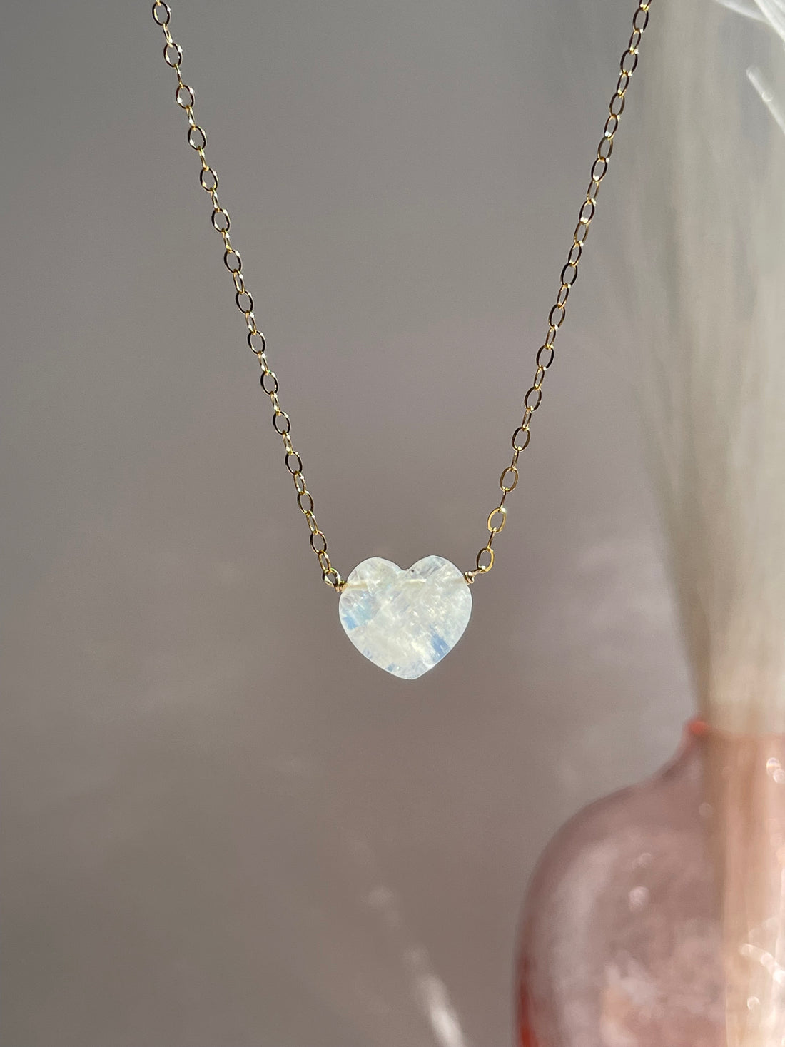 Moonstone Heart Healing Necklace