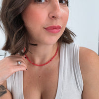 Pink Jade Gemstone Necklace