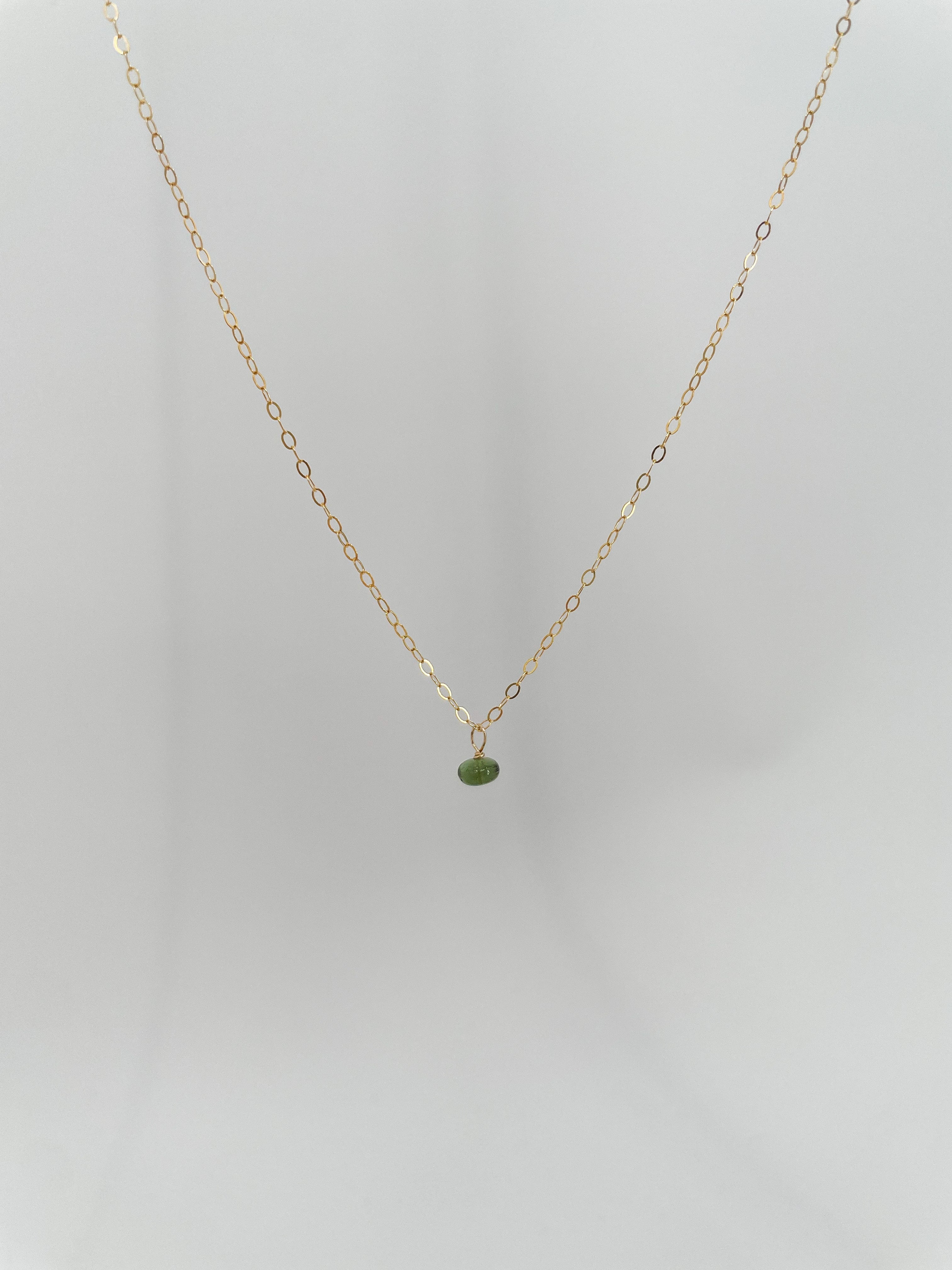 Dainty moldavite online necklace