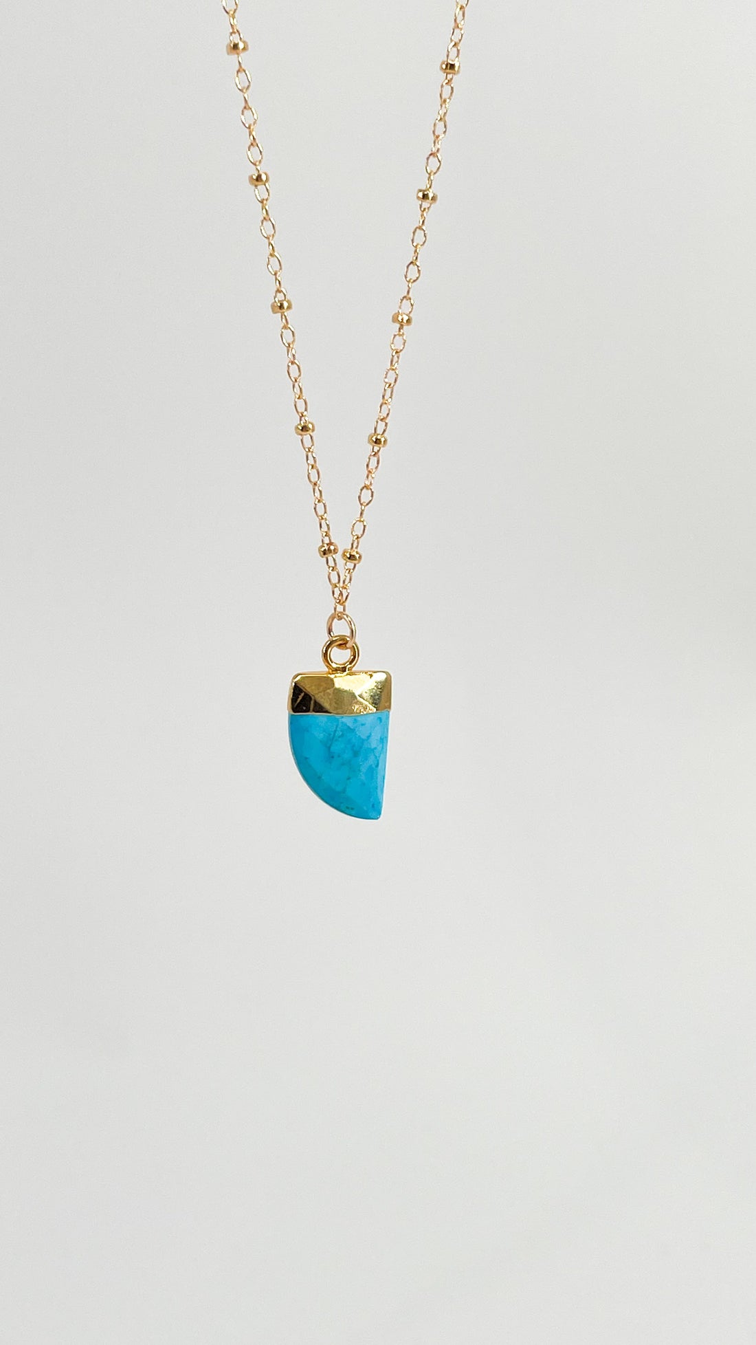 Turquoise Horn Necklace