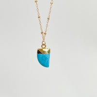 Turquoise Horn Necklace