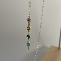 Dainty Birthstone Connector Necklace