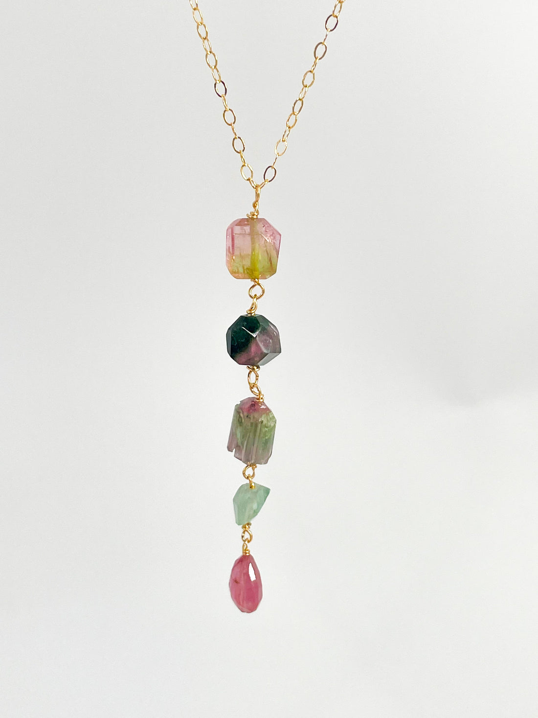 Tourmaline Lariat Necklace