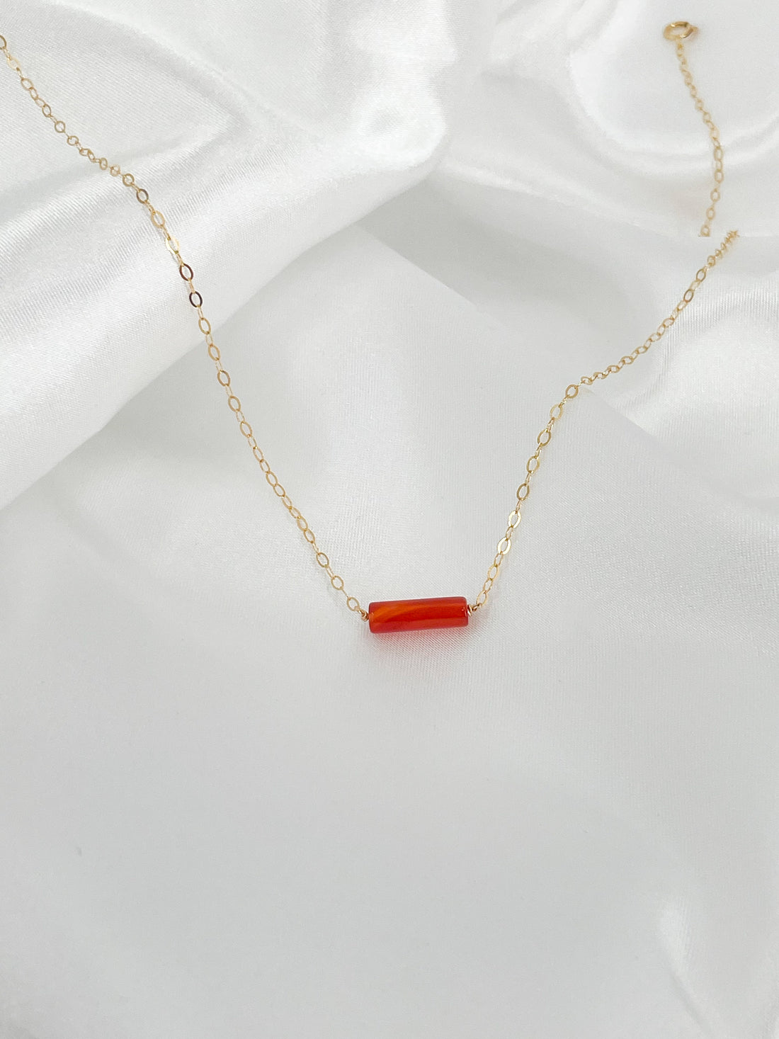 Empowering Carnelian Bar Necklace