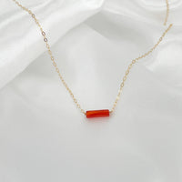 Empowering Carnelian Bar Necklace