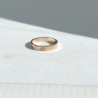 Engraved Birth Flower Ring