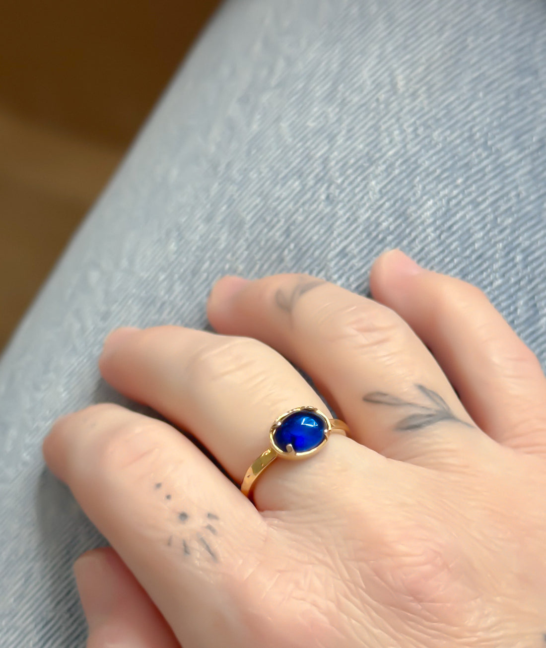 Midnight Blue Sapphire Ring
