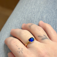 Midnight Blue Sapphire Ring