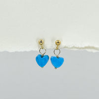 Tiny Tranquility Howlite Heart Studs
