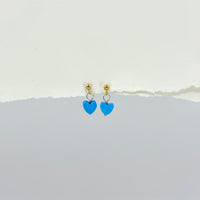 Tiny Tranquility Howlite Heart Studs