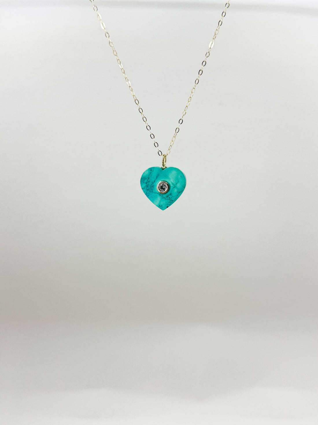 Heart of Earth Turquoise & Diamond Quartz Necklace