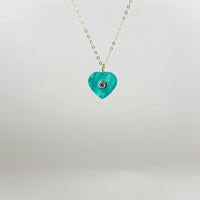 Heart of Earth Turquoise & Diamond Quartz Necklace