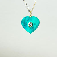 Heart of Earth Turquoise & Diamond Quartz Necklace