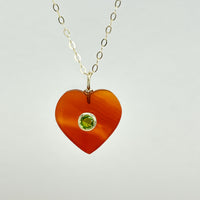 Fiery Soul Carnelian & Peridot Necklace