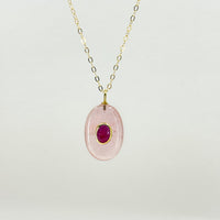 Love’s Light Rose Quartz & Pink Topaz Necklace