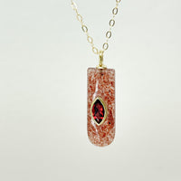Strawberry Kisses: Strawberry Quartz & Red Garnet Necklace