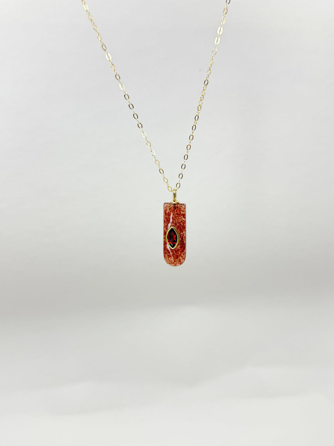 Strawberry Kisses: Strawberry Quartz & Red Garnet Necklace