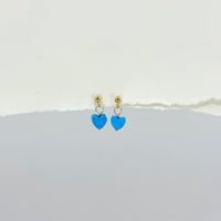 Tiny Tranquility Howlite Heart Studs