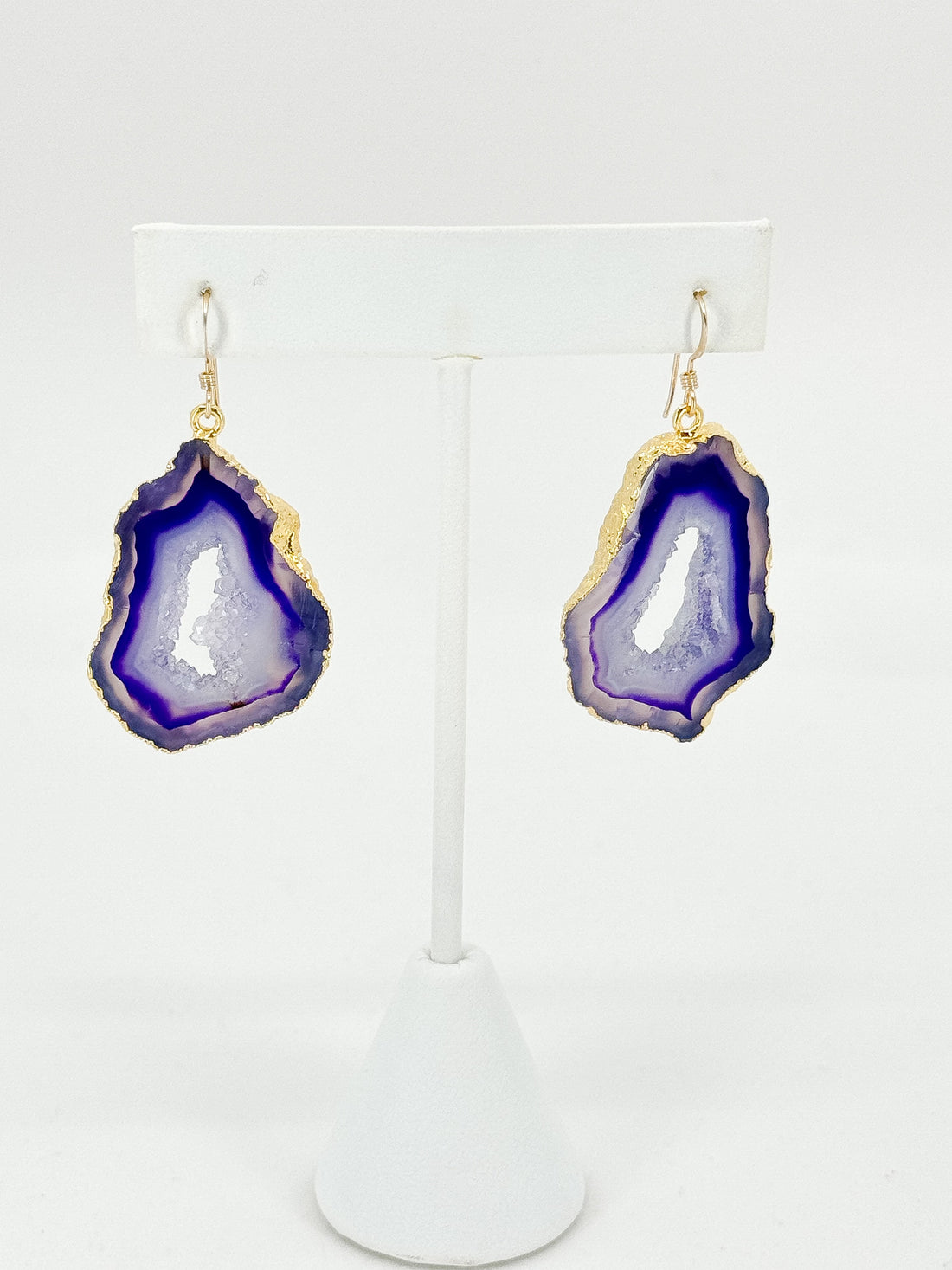 Purple Haze Druzy Agate Earrings