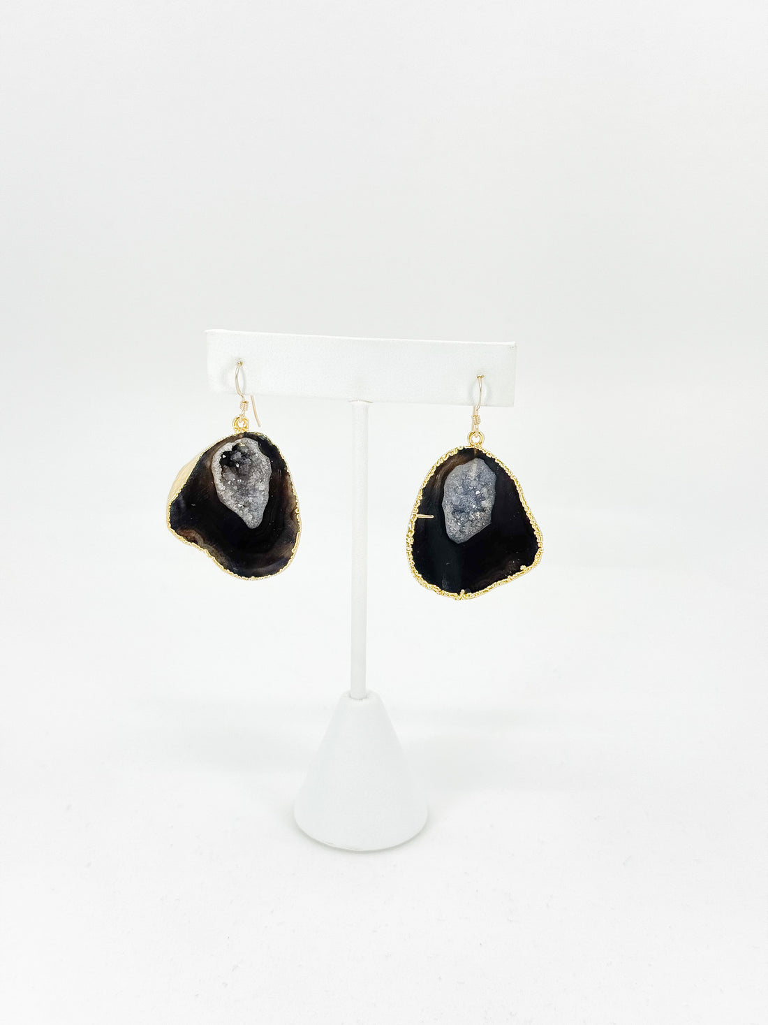 Midnight Shimmer Druzy Agate Earrings