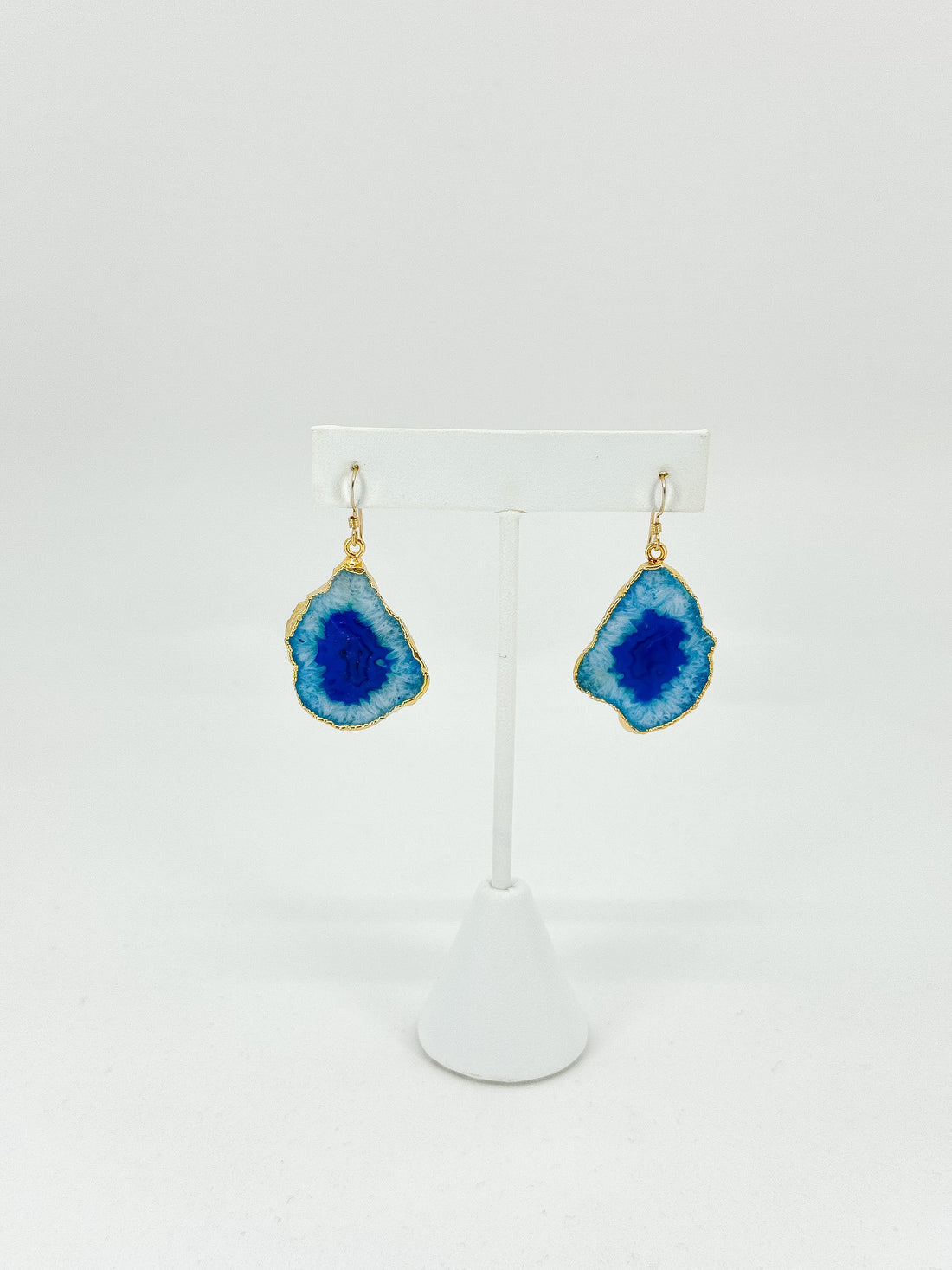 Electric Iris Druzy Agate Earrings