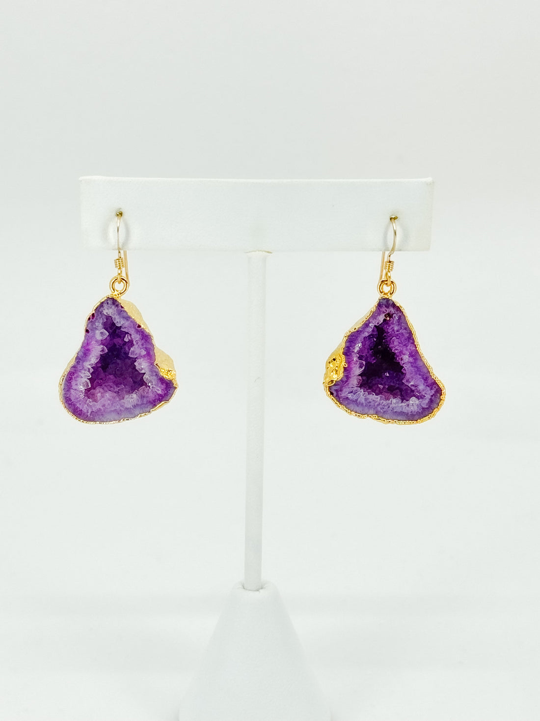 Rose Quartz Glow Druzy Agate Earrings