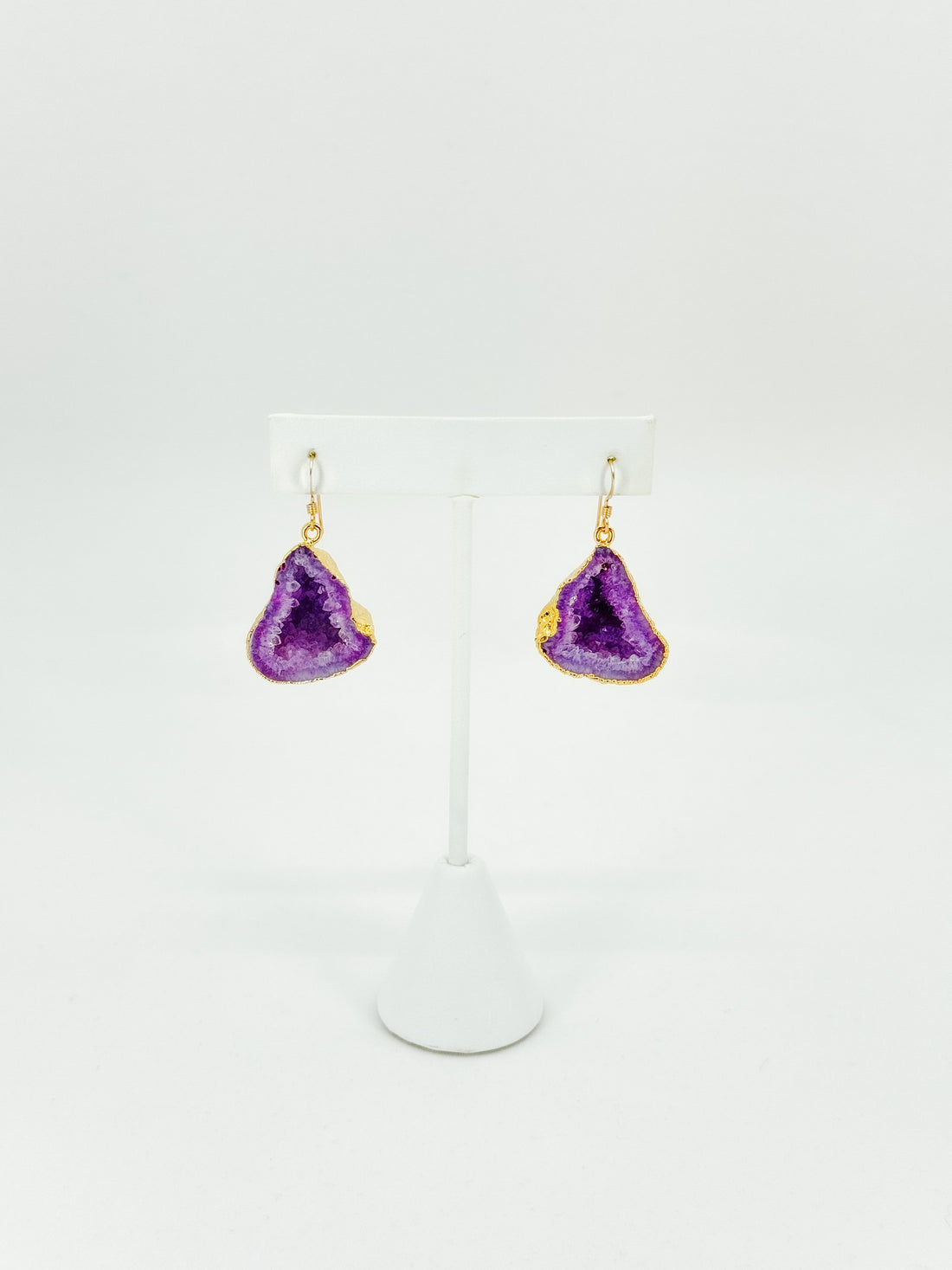 Rose Quartz Glow Druzy Agate Earrings