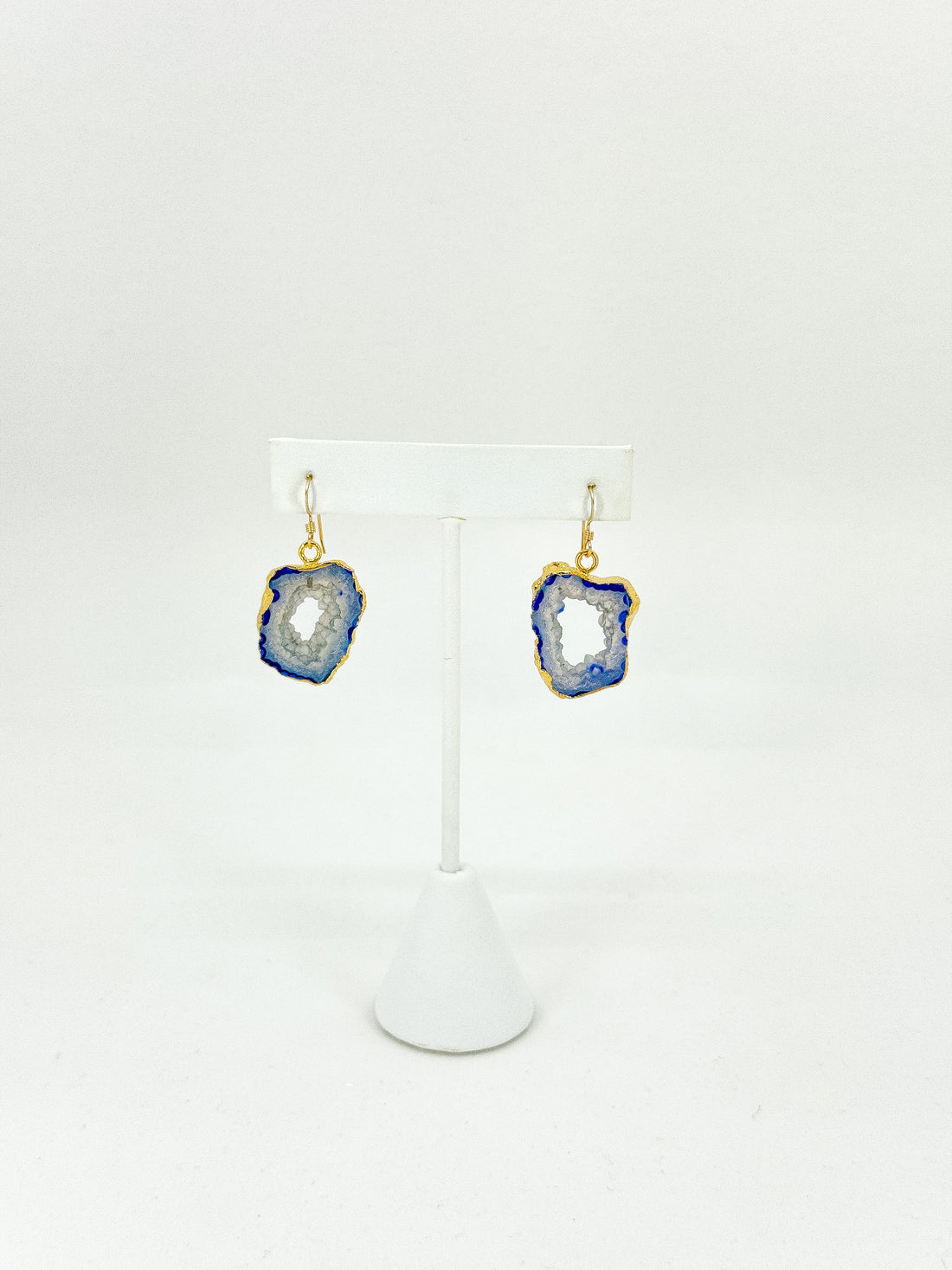 Sky Blue Druzy Agate Earrings