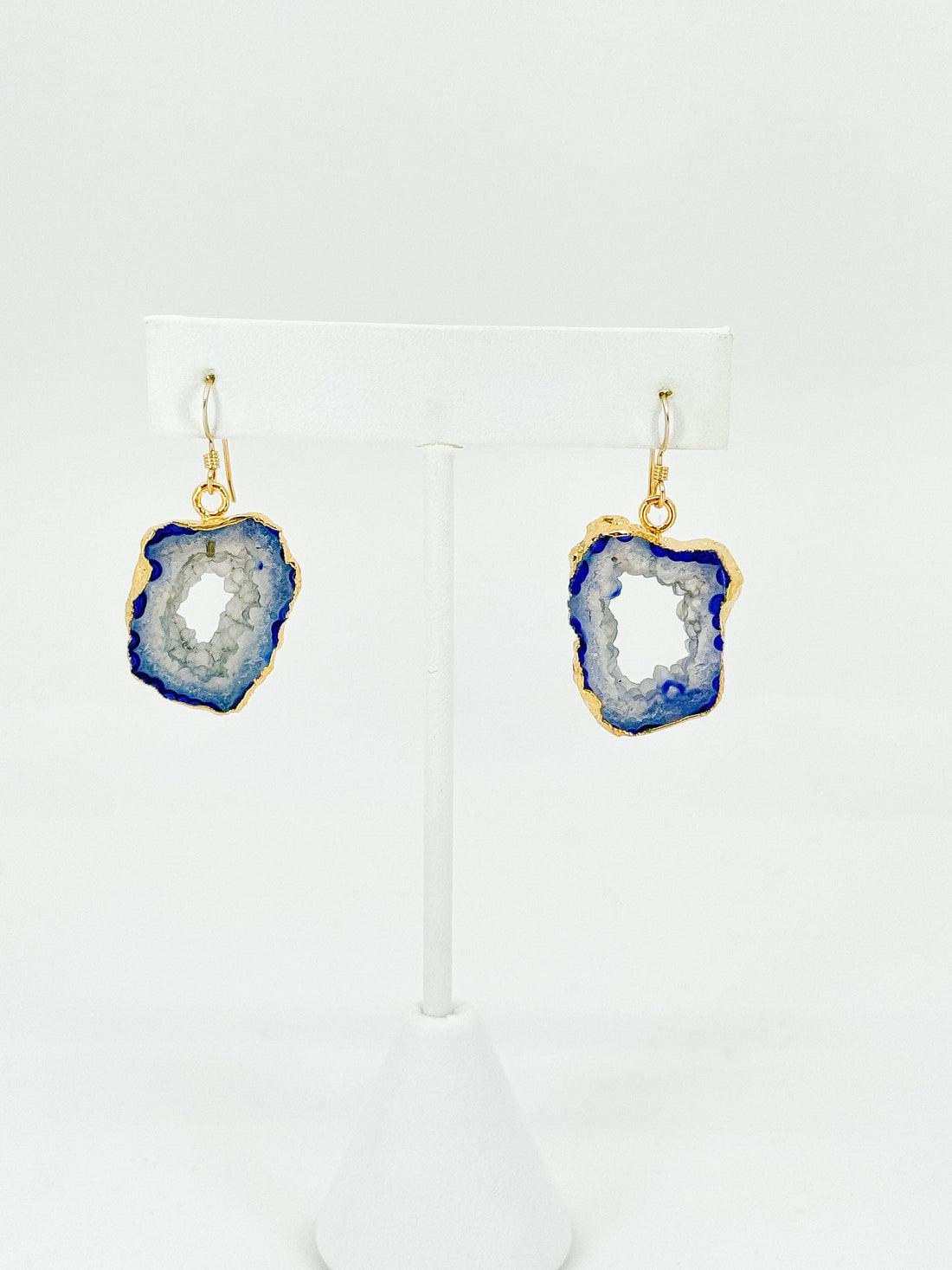Sky Blue Druzy Agate Earrings