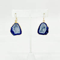 Stardust Blue Druzy Agate Earrings