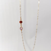 Dainty Birthstone Connector Necklace