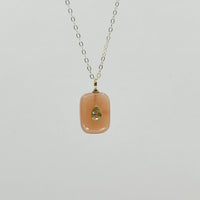 Gold Hour Peach Moonstone Necklace