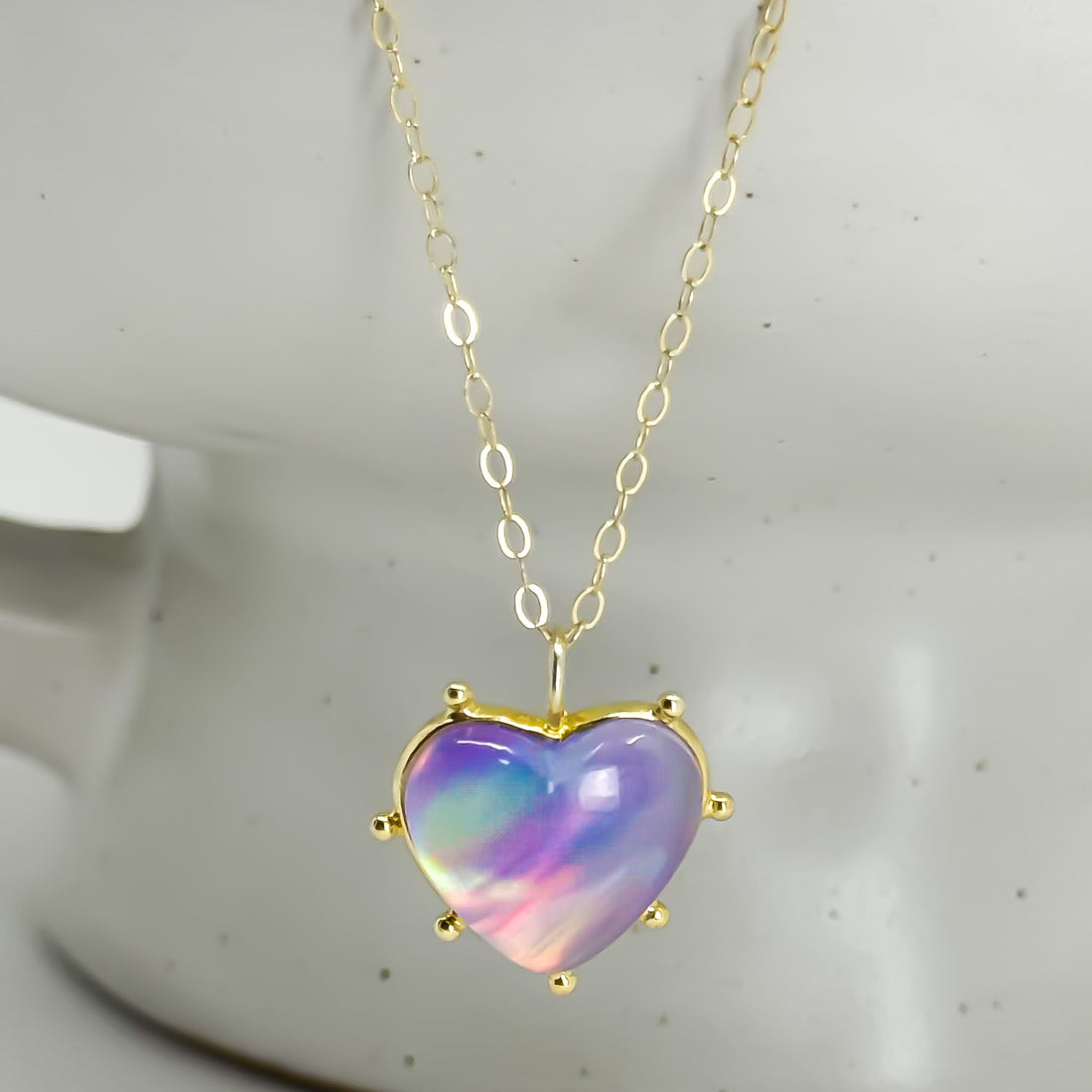 Delicate Threat Aura Opal Necklace