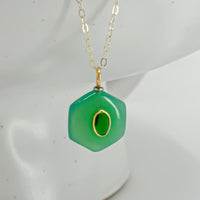 Steady Growth Chrysoprase Chalcedony Necklace