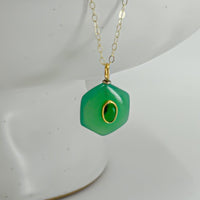 Steady Growth Chrysoprase Chalcedony Necklace