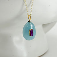 Ice & Ember Aquamarine Necklace