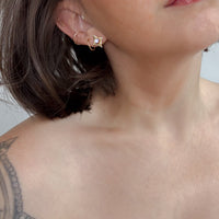 Star On Fire Moonstone Earrings