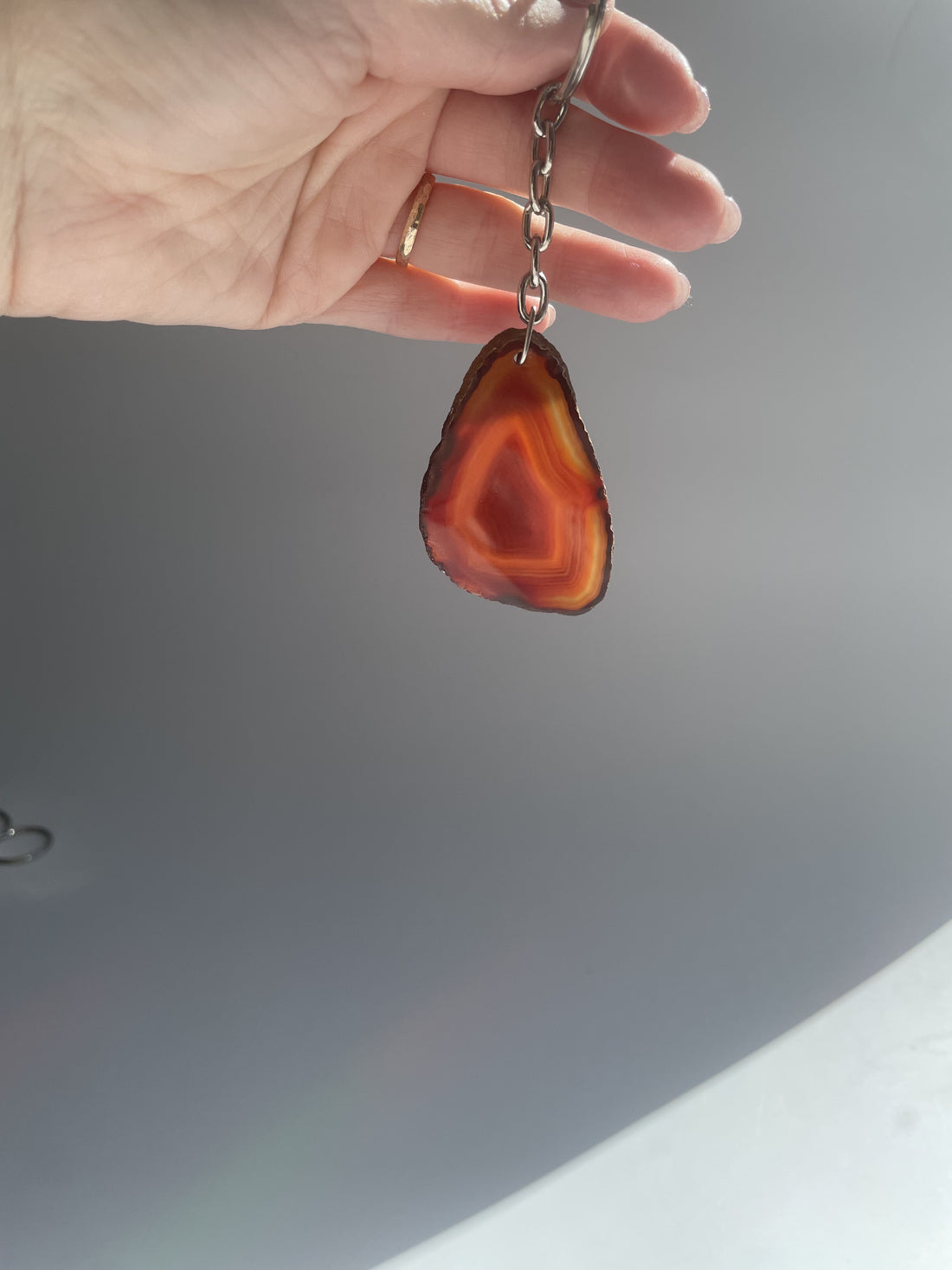 Agate Keychain