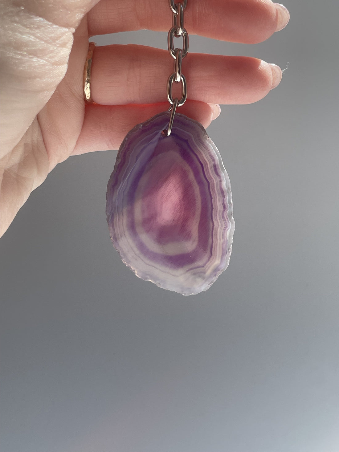 Agate Keychain