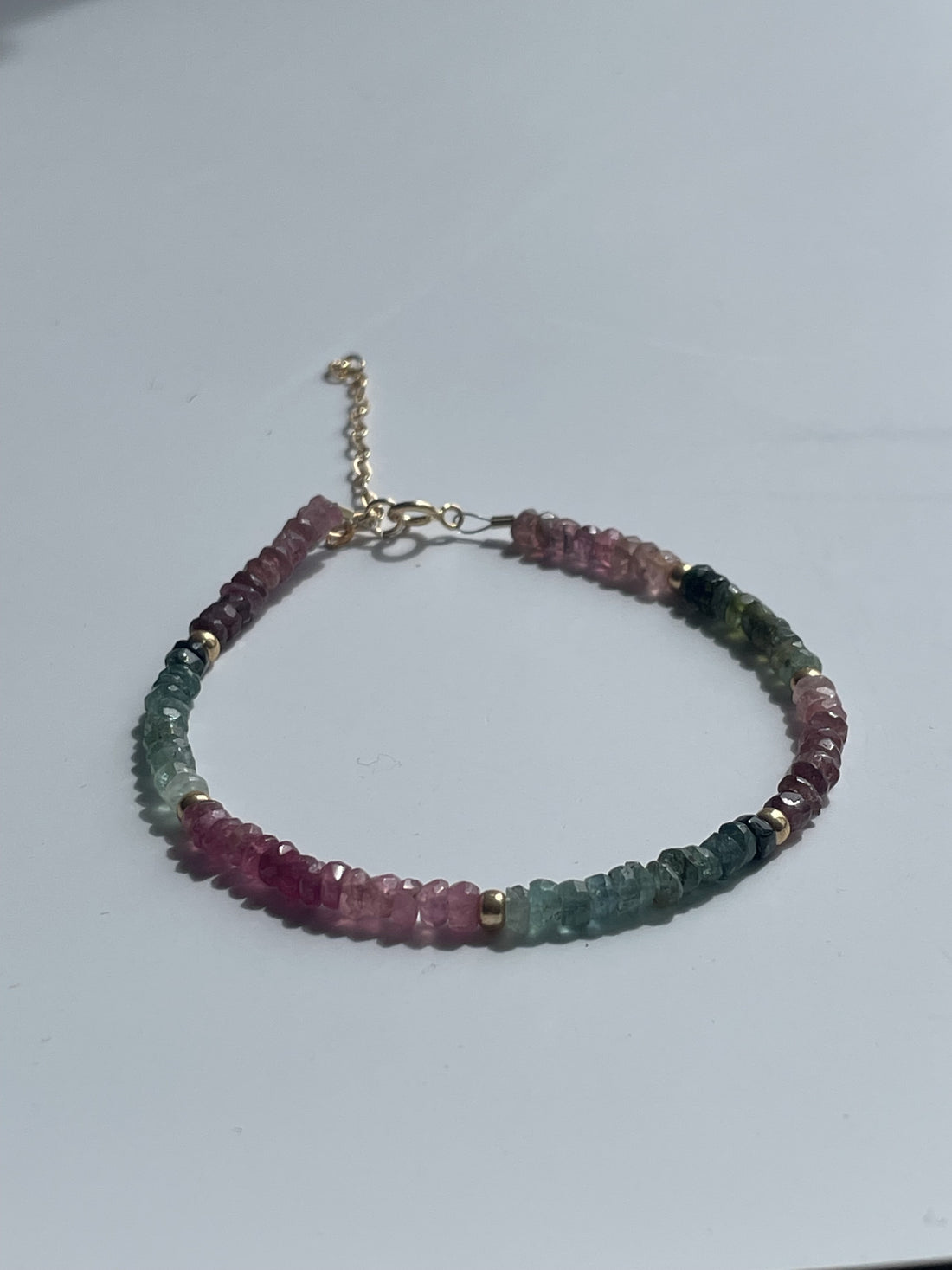Rainbow Tourmaline Stud Bracelet