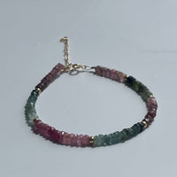 Rainbow Tourmaline Stud Bracelet